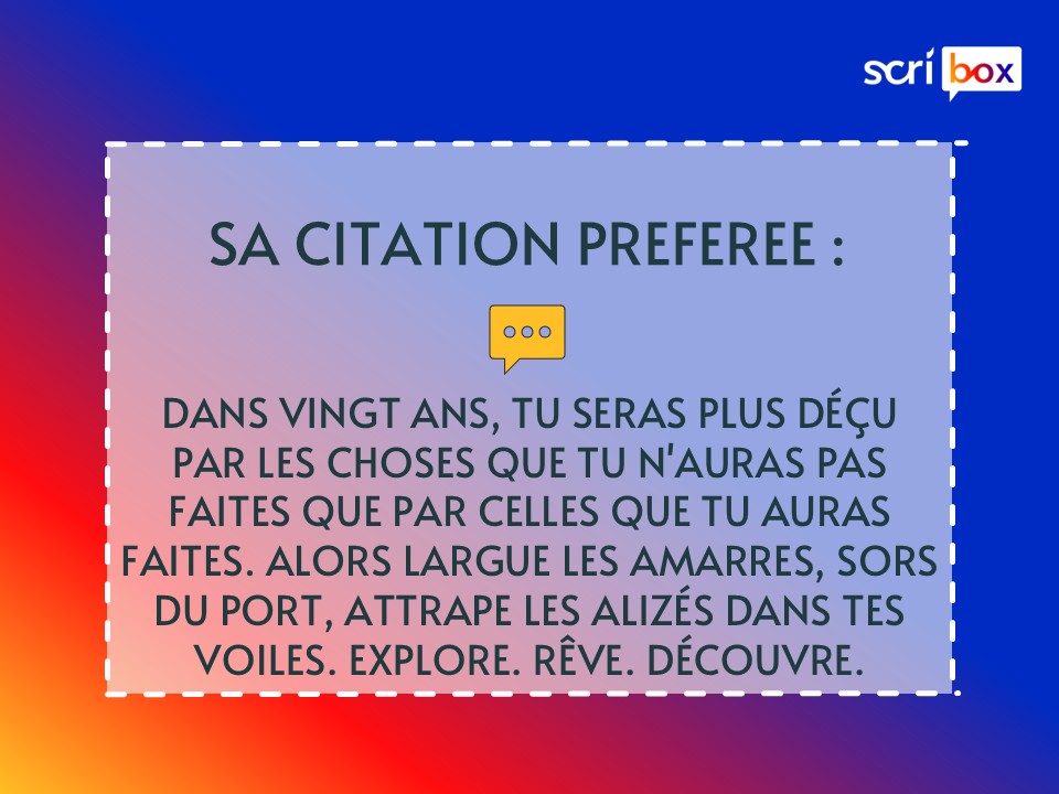 Citation préférée Djamina Houdet-Caseneuve Hisséo transport à la voile