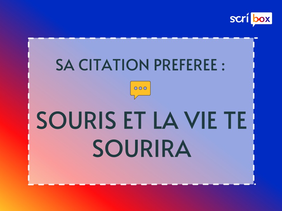 Marie-Laure Barois citation préférée